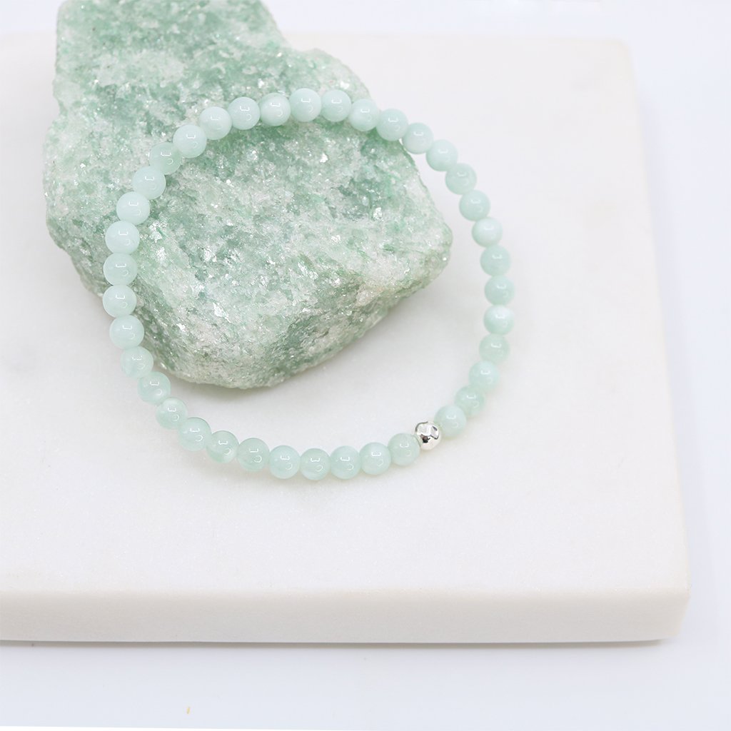 Dainty Hope Bracelet - Green Moonstone