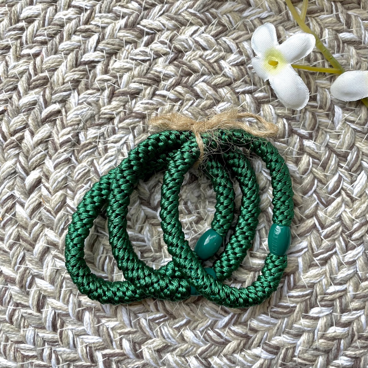 Braided Hair Elastic Set of 3 - Monotone