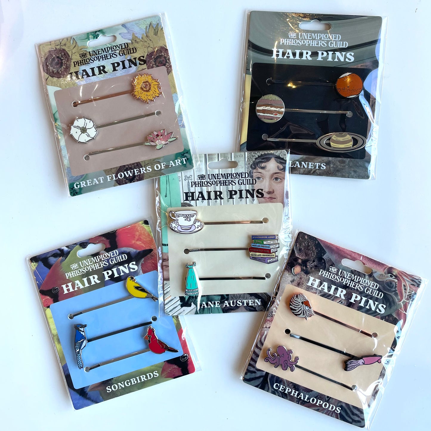 Themed Hair Pins - Sets of 3