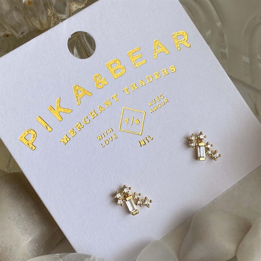 Kalos Rhinestone Cluster Stud Earrings