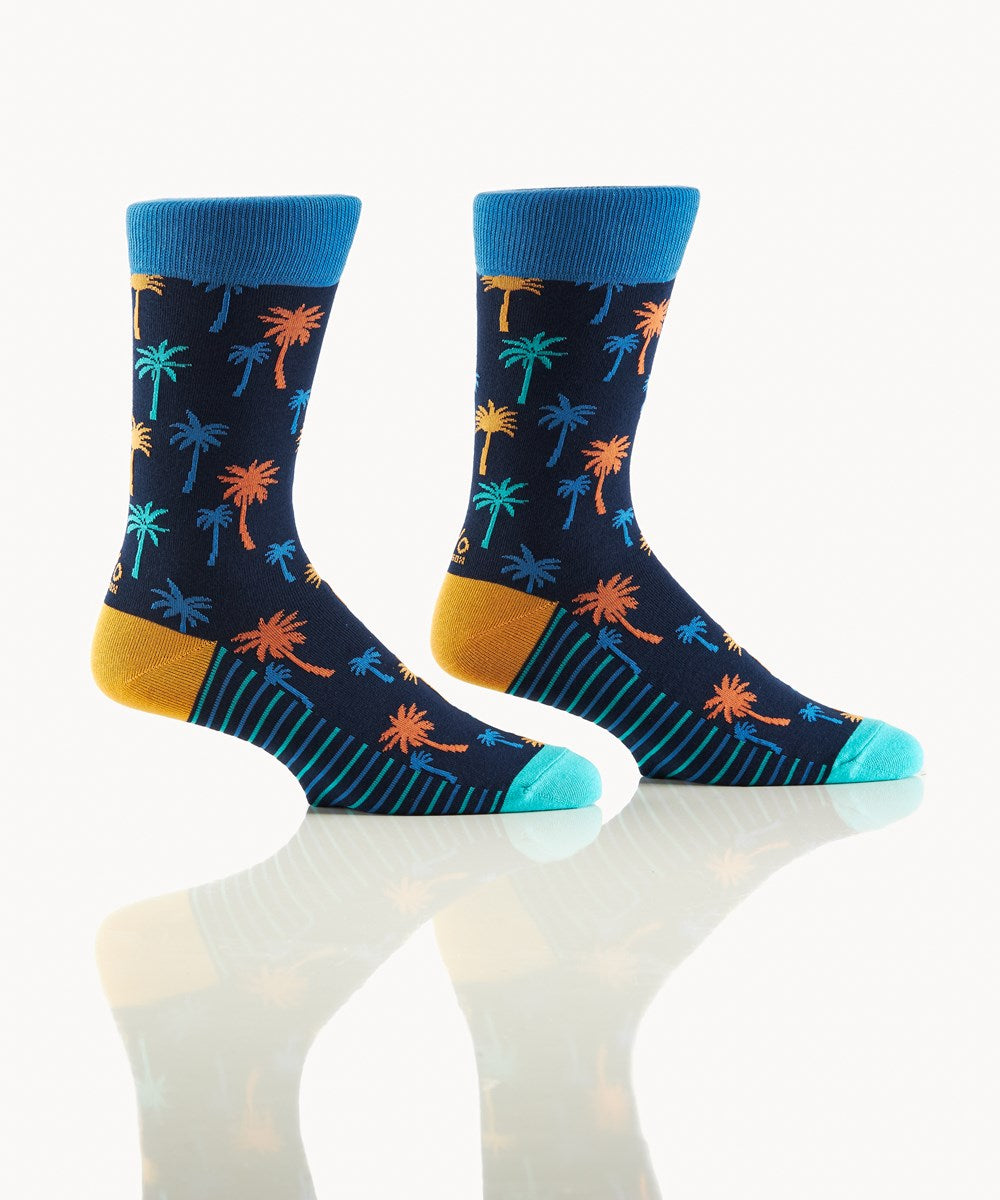 Men's Crew Socks - Palm Trees