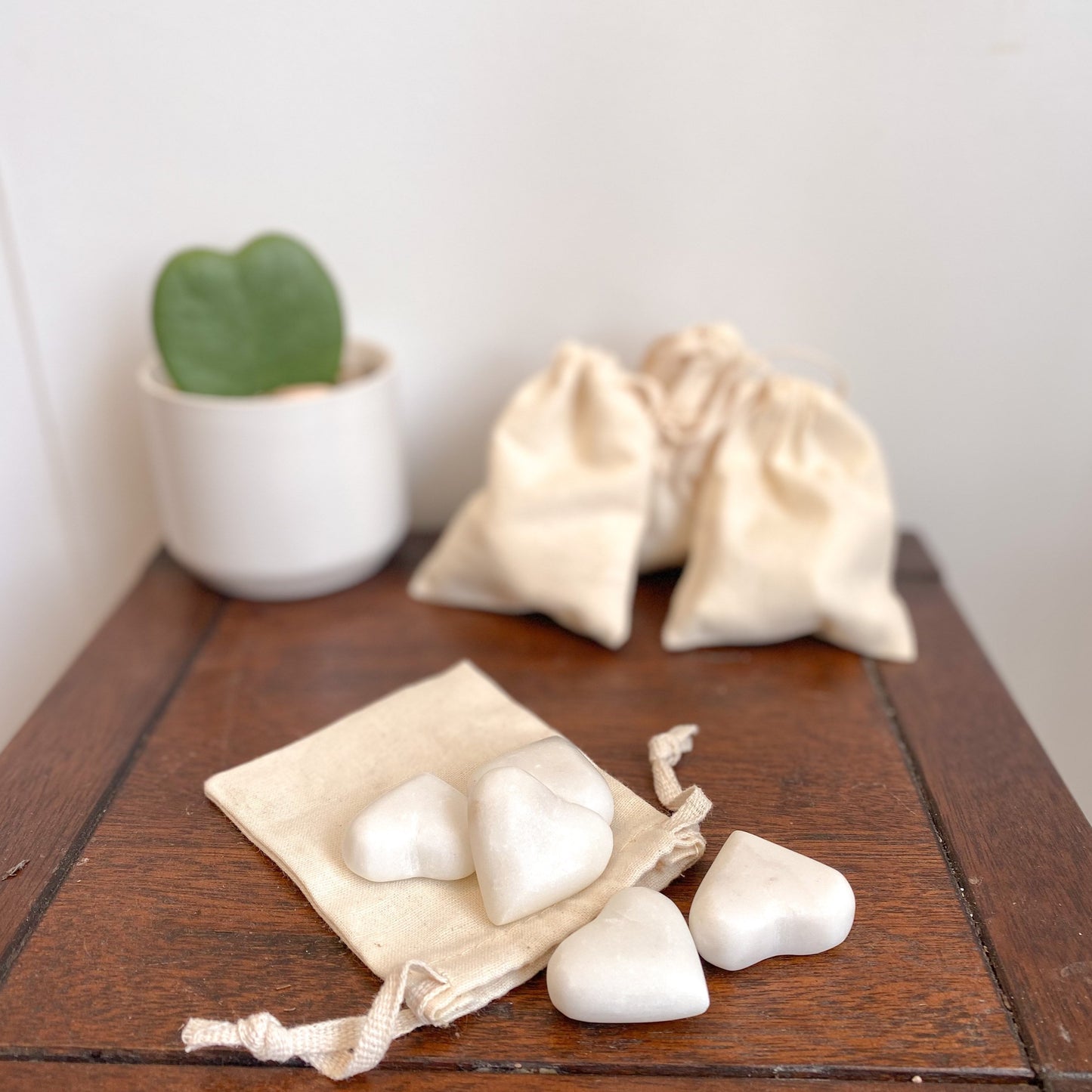 Mini Stone Hearts Set of 5