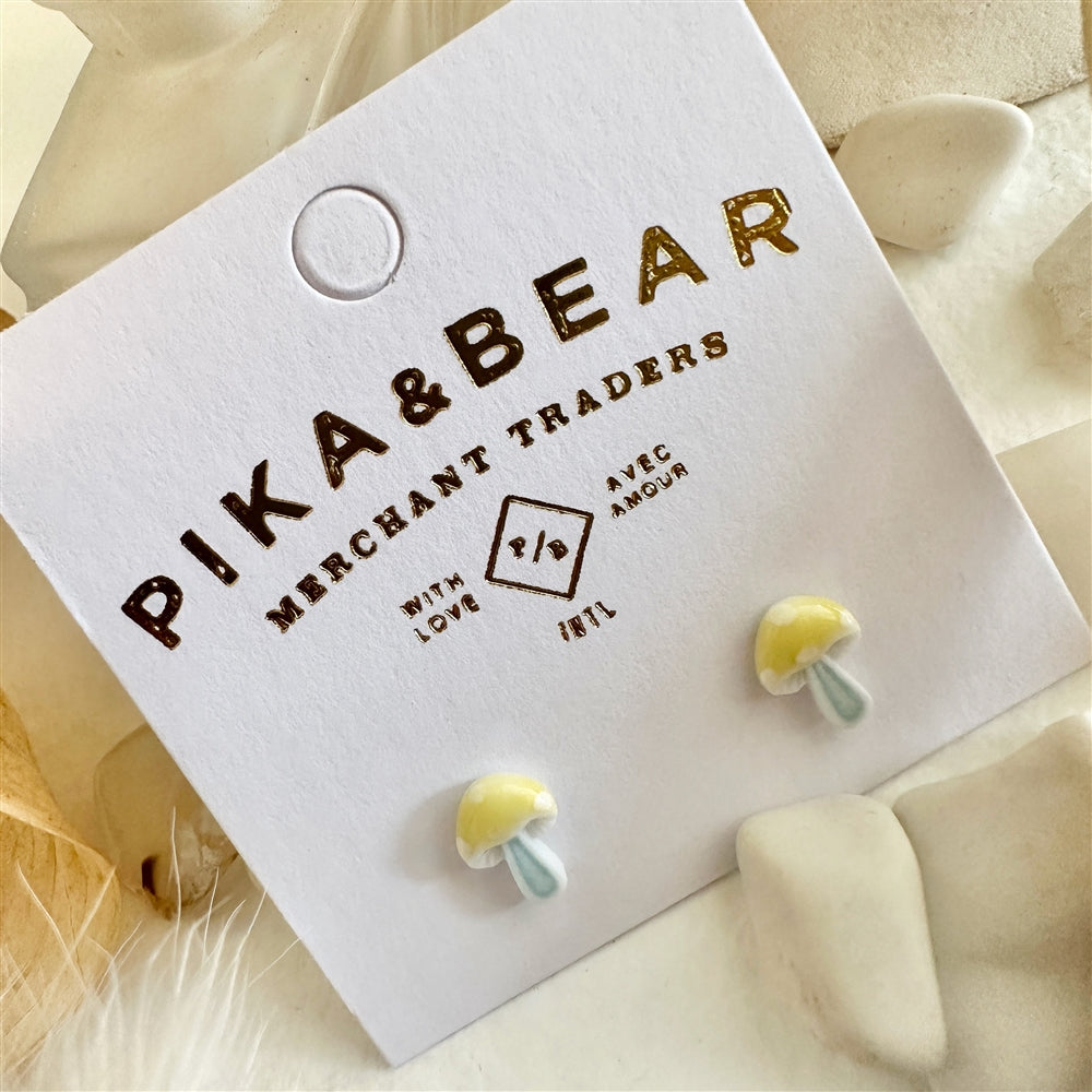 Pika & Bear Porcelain Stud Earrings