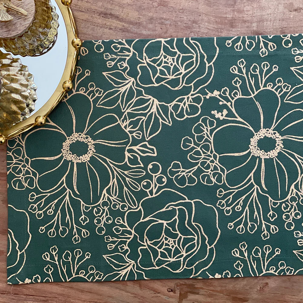 Winter Print Cotton Woven Placemats Set/4
