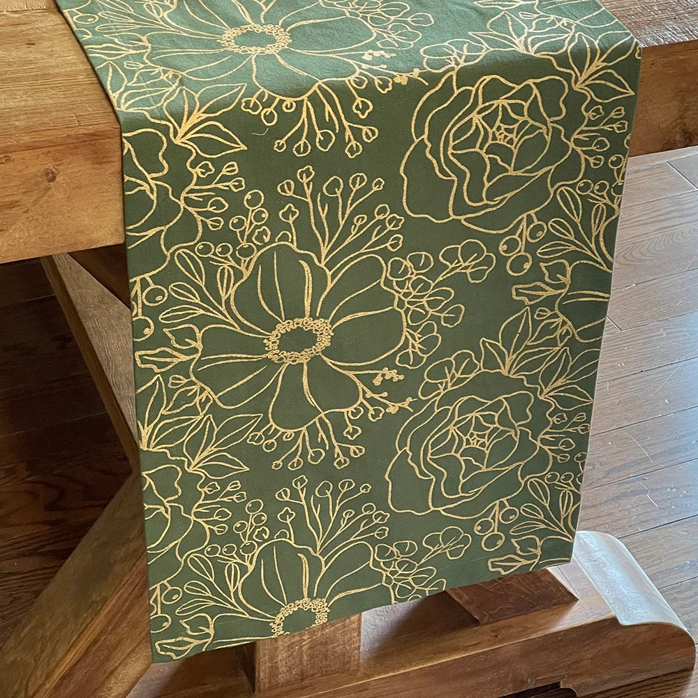 Winter Print Cotton Woven Runner