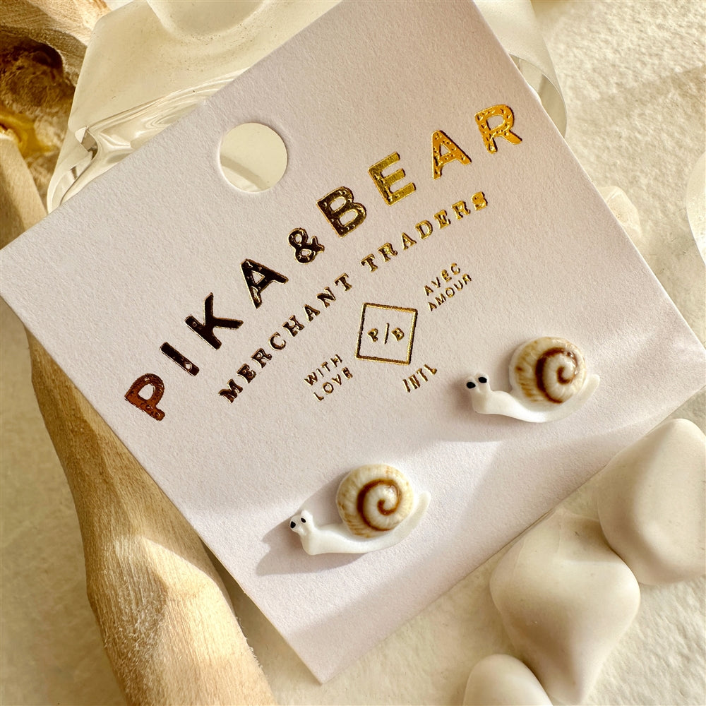 Pika & Bear Porcelain Stud Earrings