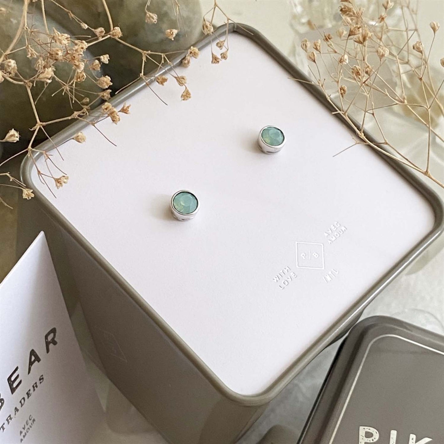 Solstice Silver 6mm Swarovski Crystal Stud Earrings