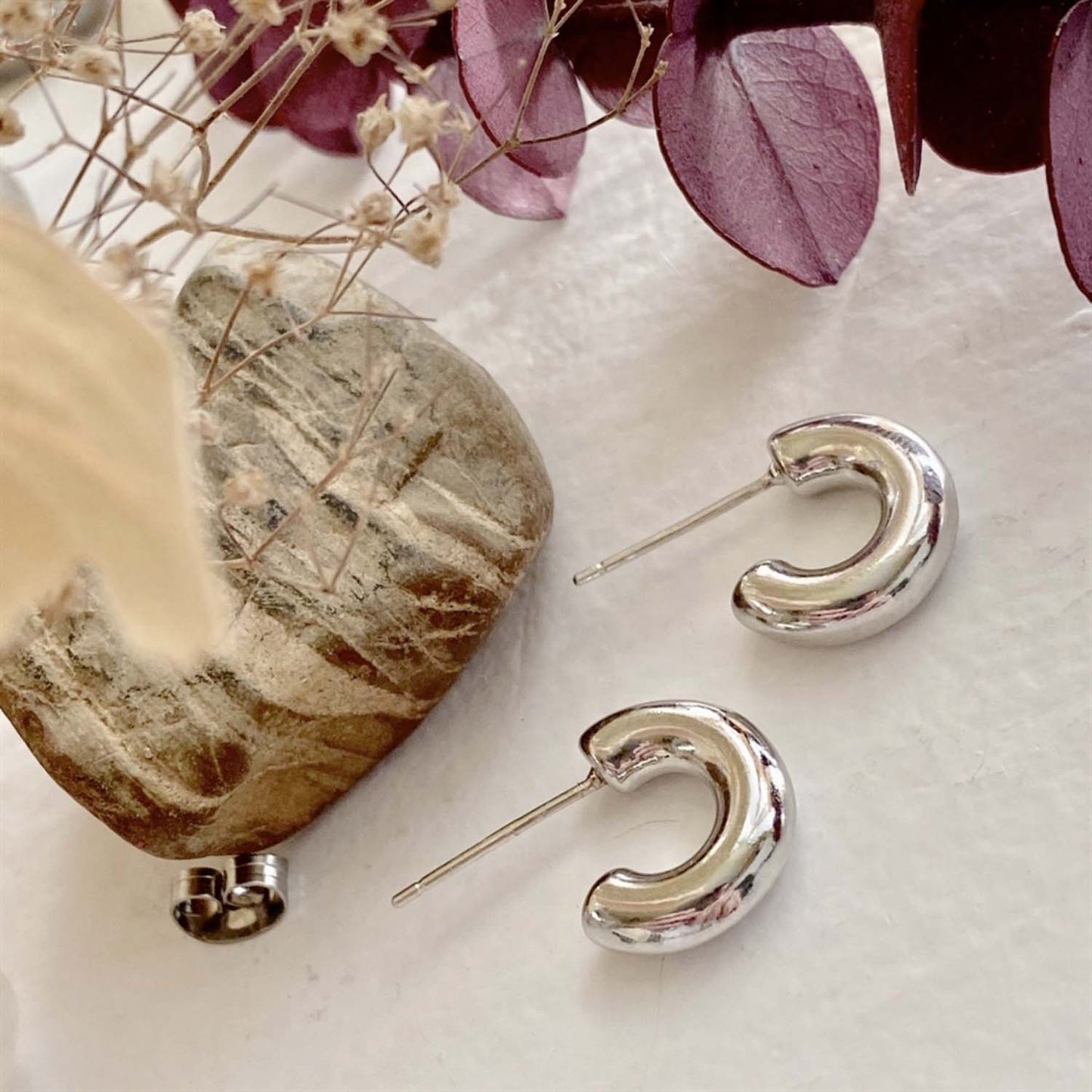 Tala 12mm Chunky Hoop Earrings