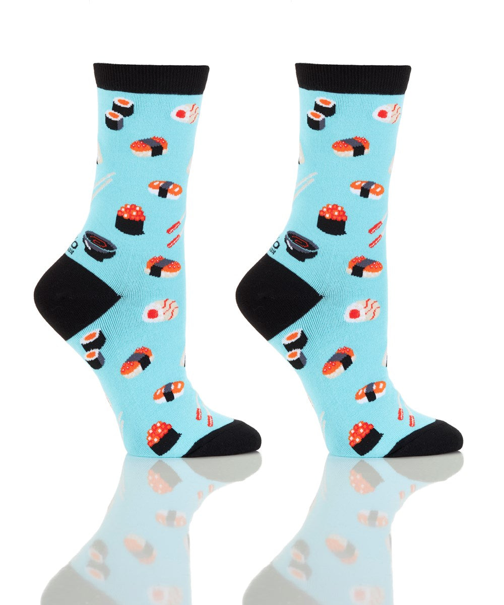Women's Crew Socks - Sushi Dinner