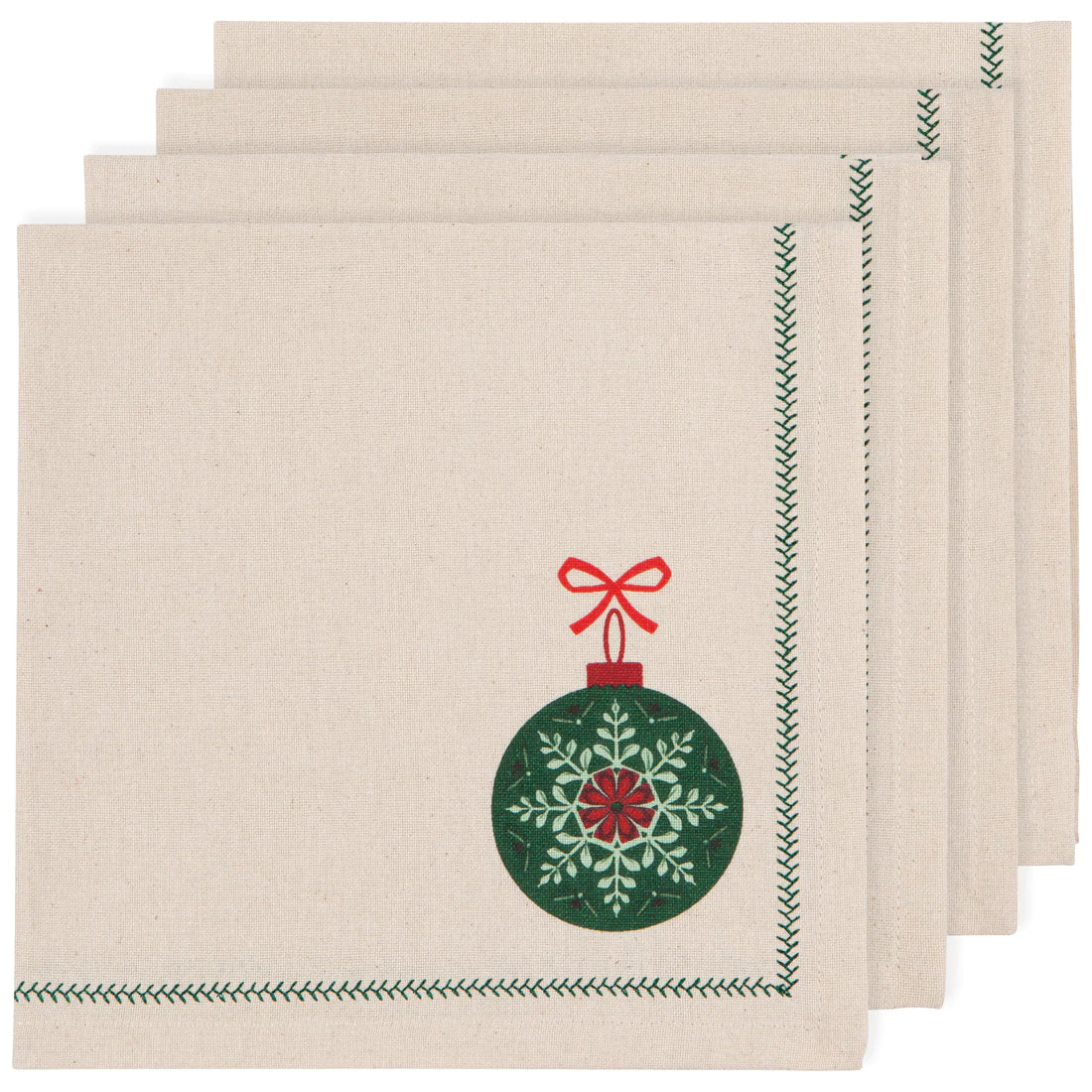 Woven Holiday Dinner Napkins Set/4