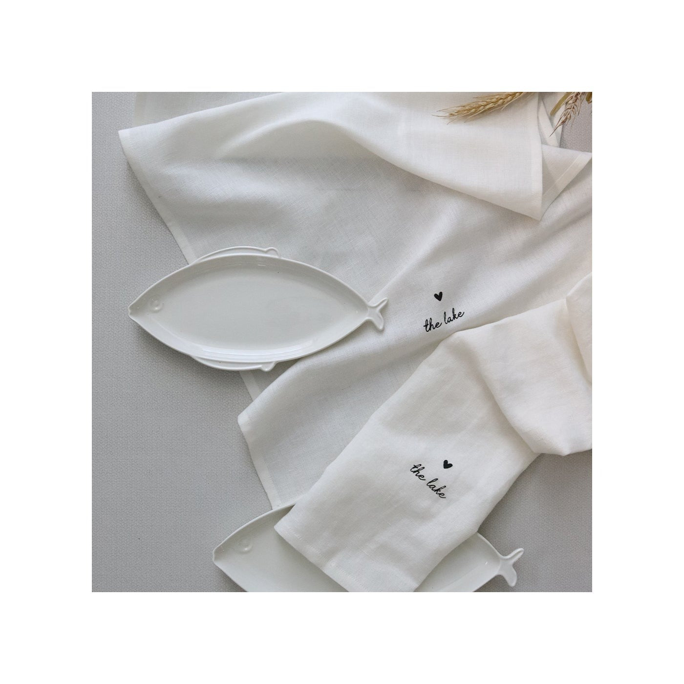 The Lake With Love Tea Towel - Set of 2
