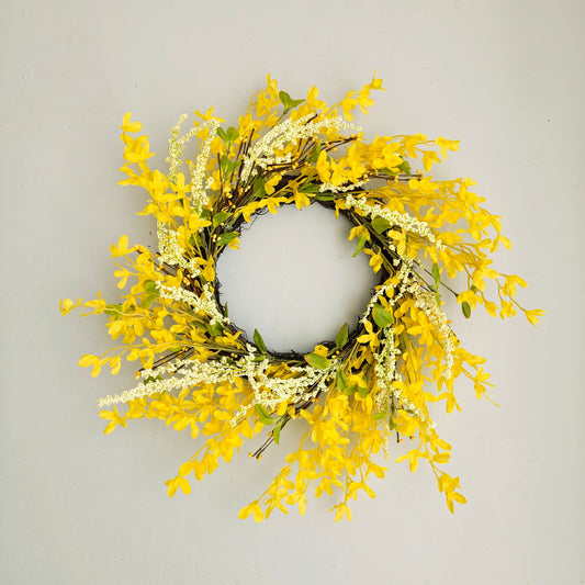 Forsythia Wreath 22"