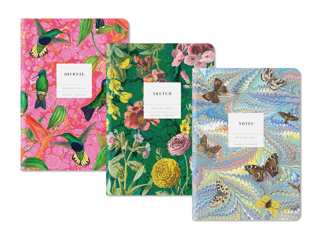Marble Kingdom Stitched Notebook Set/3