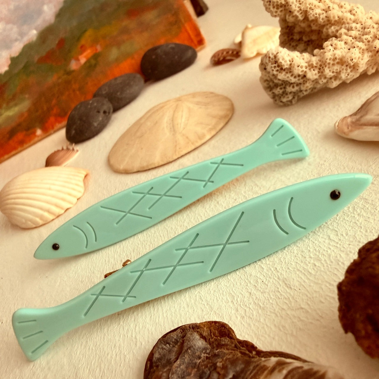 Sardinia Fish Hairclips - Set of 2