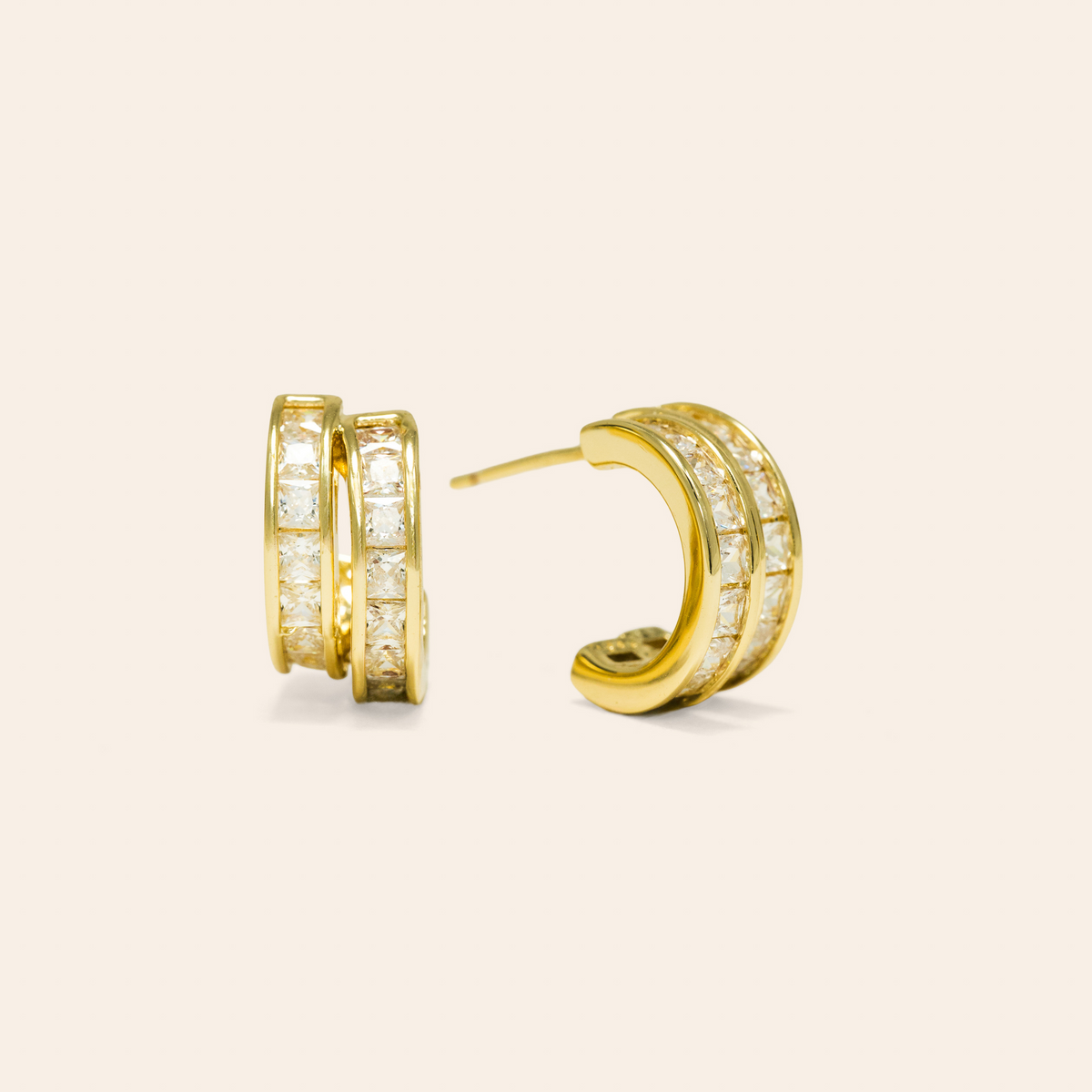 Halo Double Hoop Earrings
