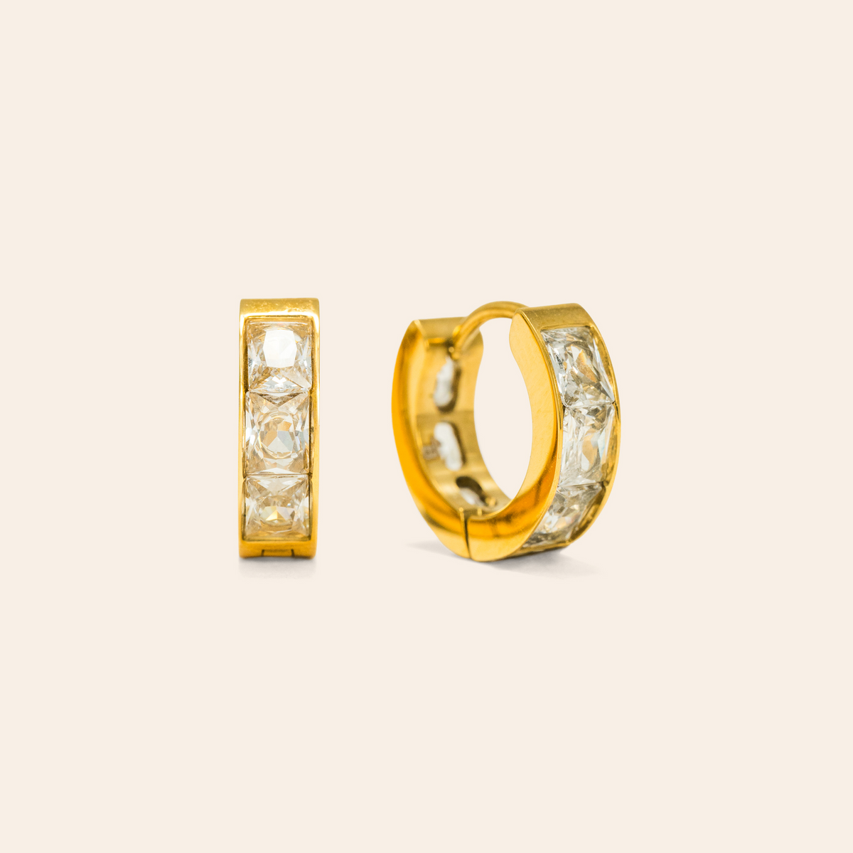 14mm Prism Hoop Earrings