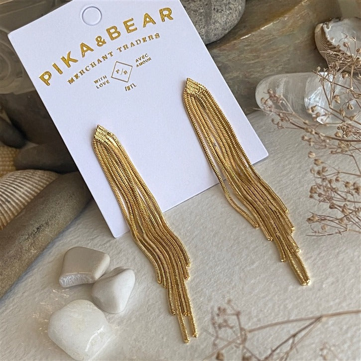 Cascading Chains Drop Earrings