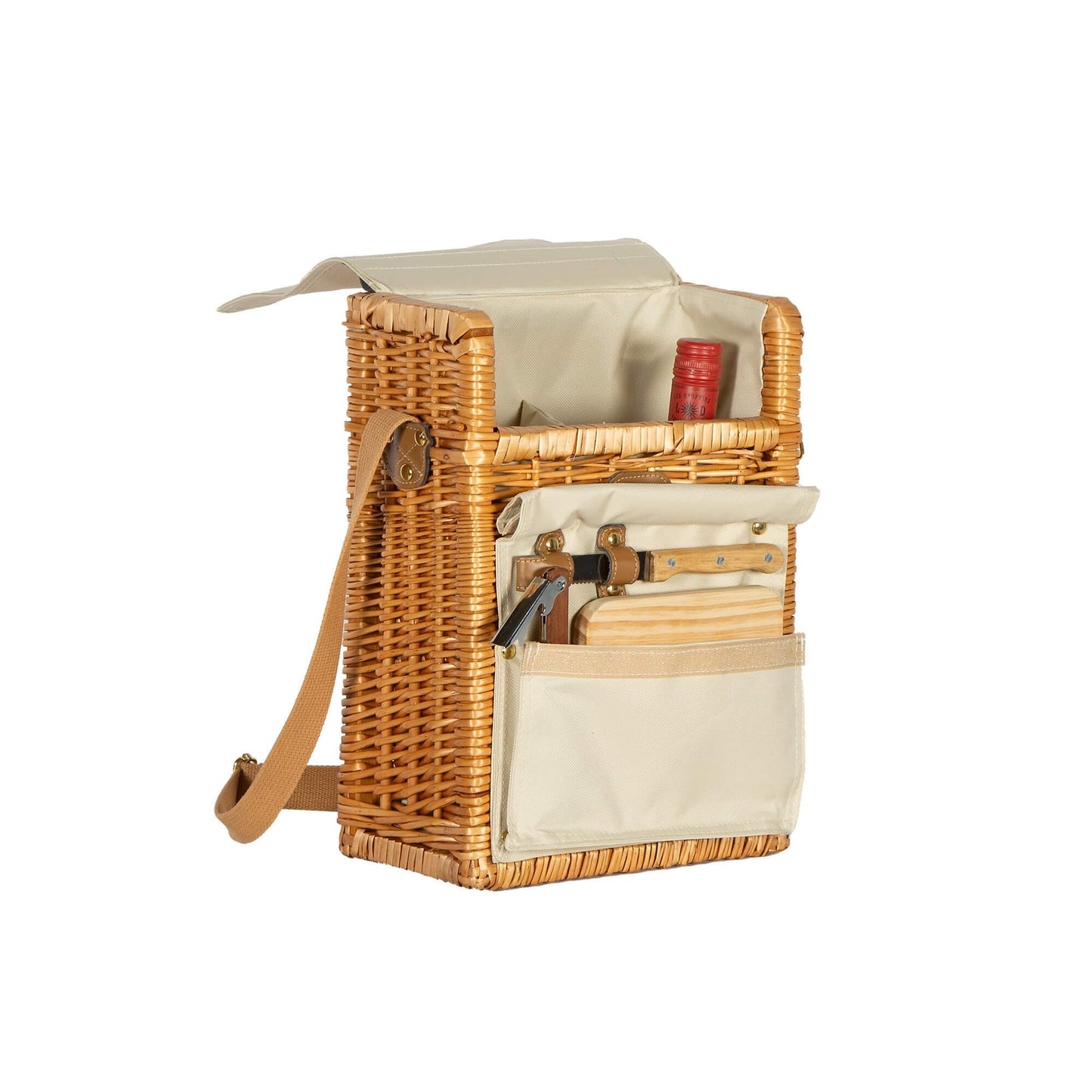 Willow Cheese and Wine Basket Set