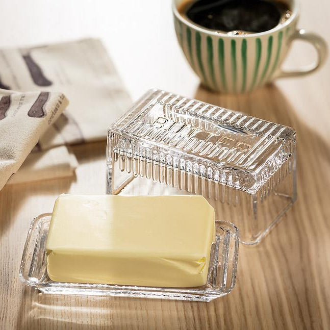 Half Pound Glass Butter Dish