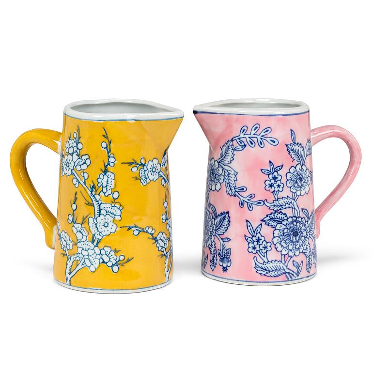 Floral Porcelain Jugs