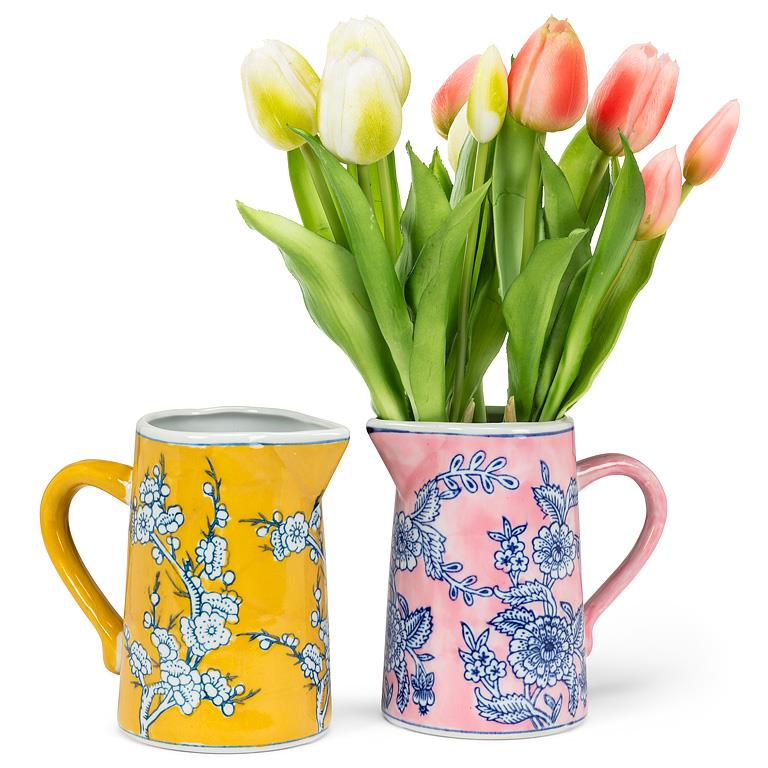 Floral Porcelain Jugs