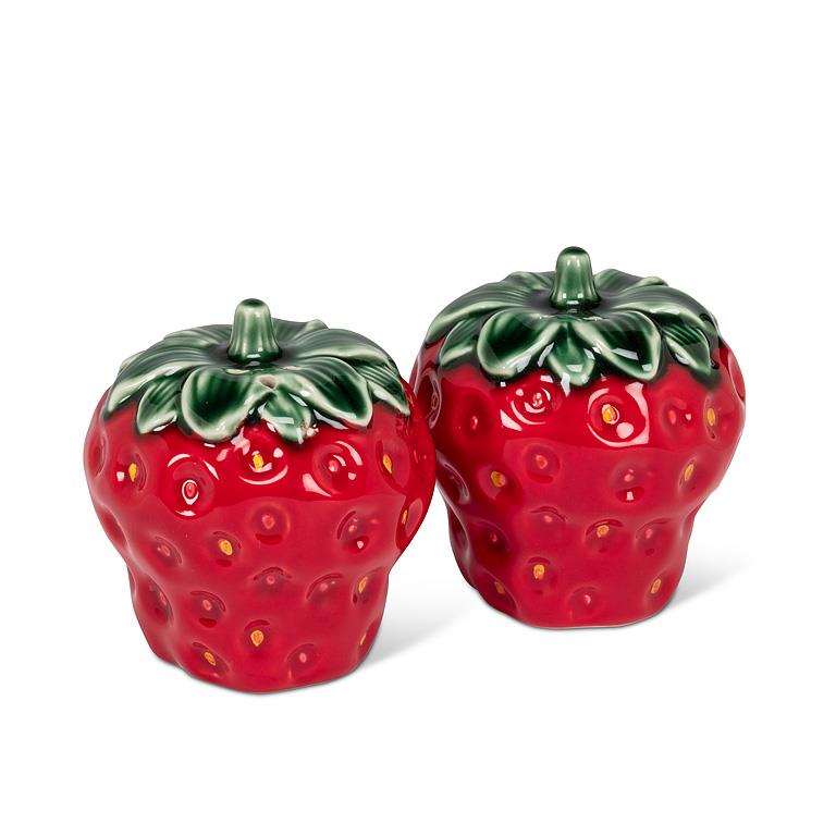 Strawberry Leaf Salt & Pepper Shakers