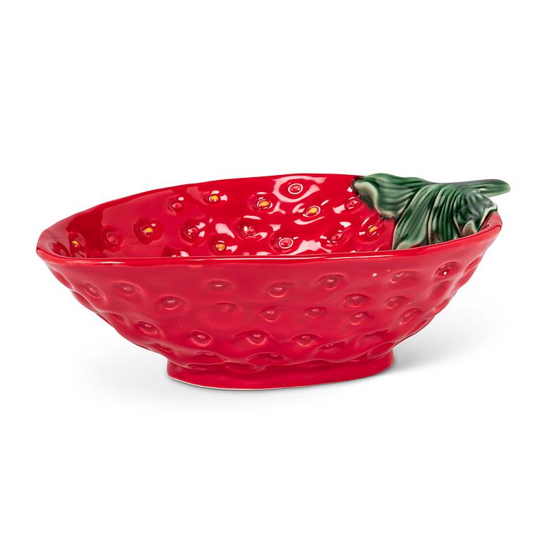 Strawberry Leaf Low Bowl