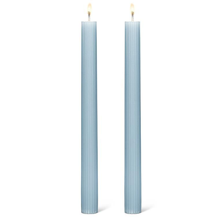 Ridged Taper Candles - Set of 2