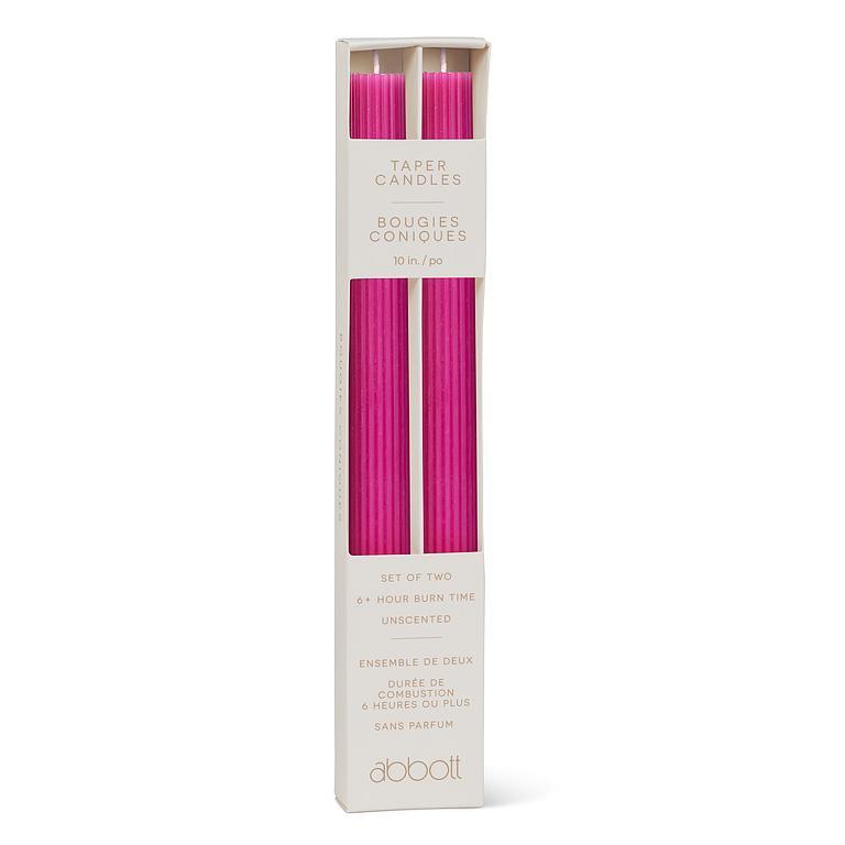 Ridged Taper Candles - Set of 2