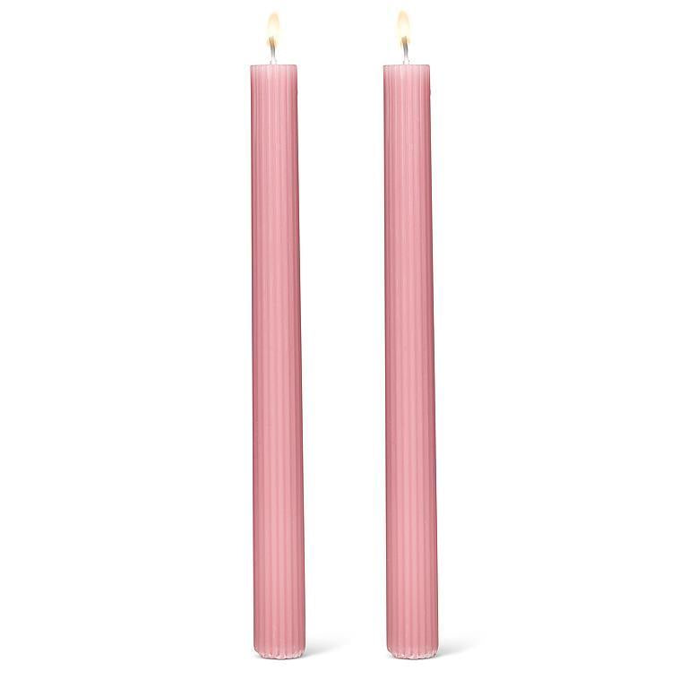 Ridged Taper Candles - Set of 2