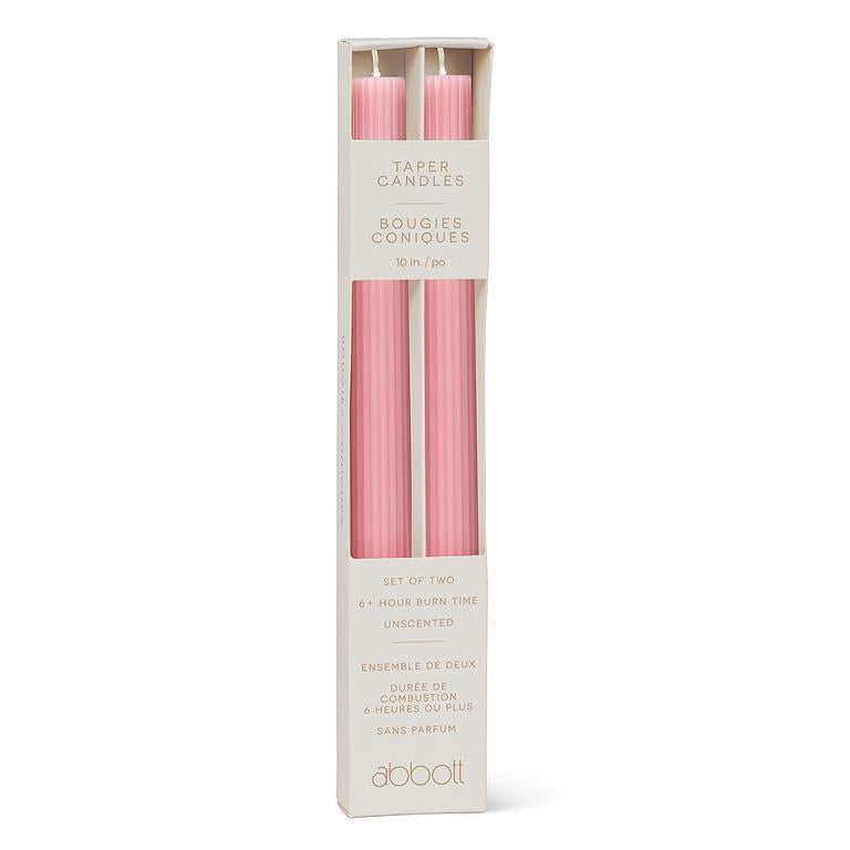 Ridged Taper Candles - Set of 2