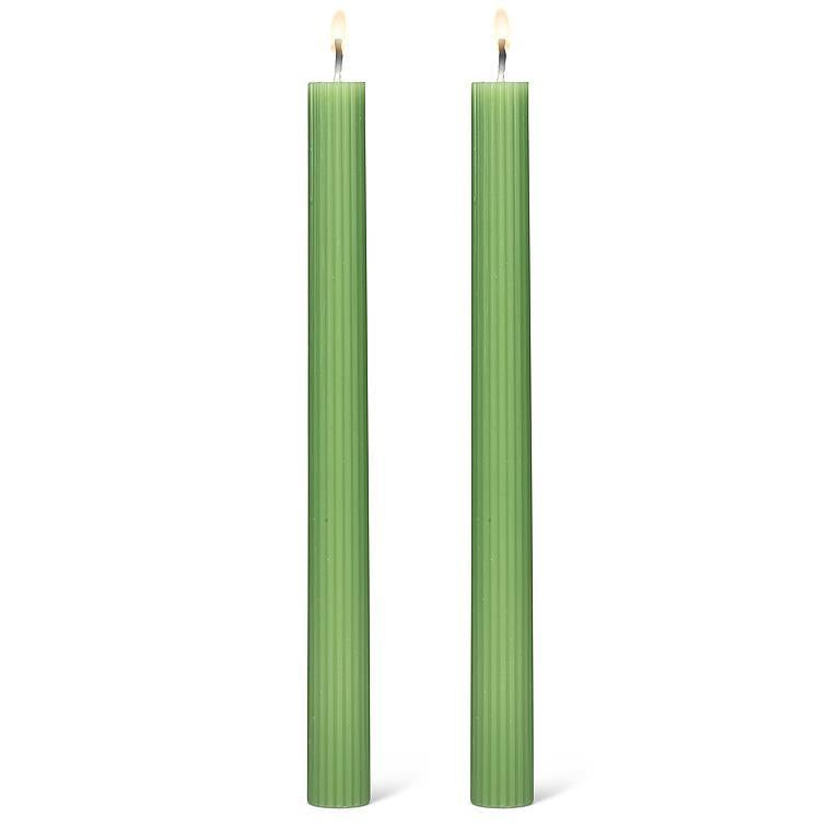 Ridged Taper Candles - Set of 2