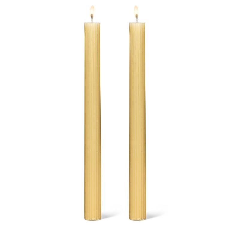 Ridged Taper Candles - Set of 2