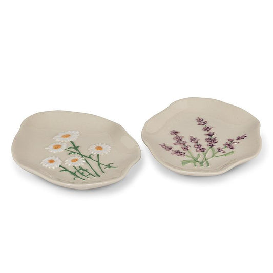 Organic-Shaped Floral Plates