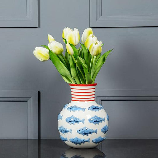 Swimming Fish Round Vase