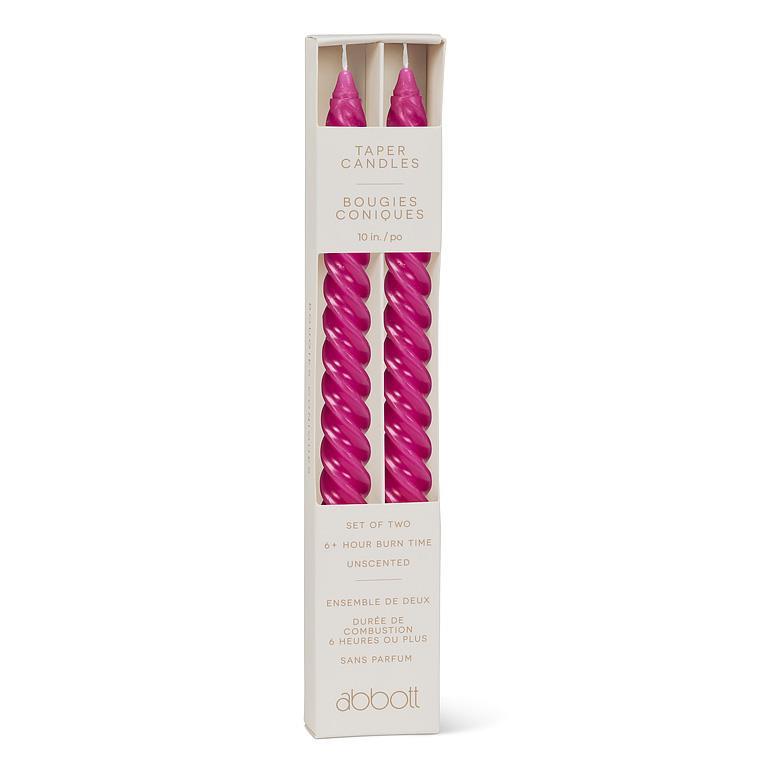 Spiral Taper Candles - Set of 2