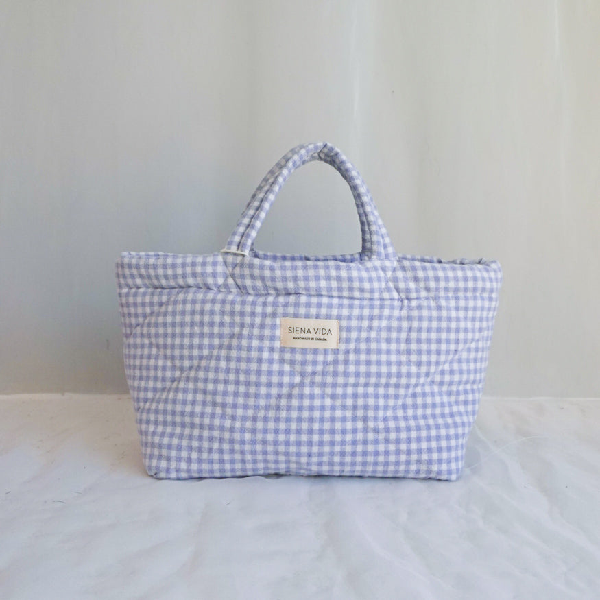 Gingham Quilted Tote