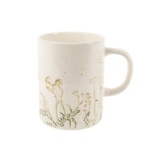 Embossed Floral Mug
