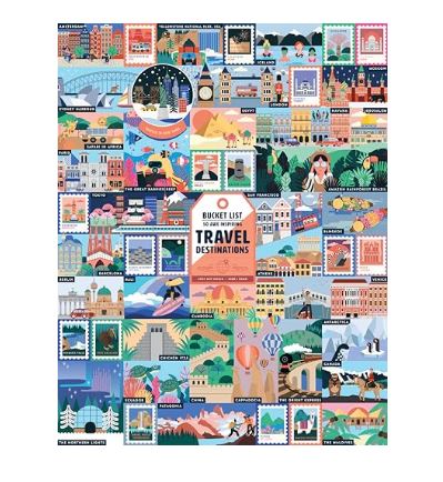 50 Awe-Inspiring Travel Destinations Bucket List 1000-Piece Puzzle