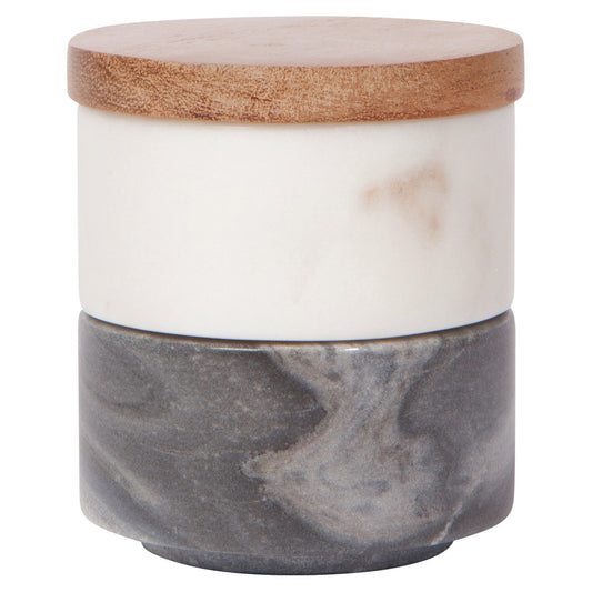 Marble Stacking Pinch Pots with Wooden Lid