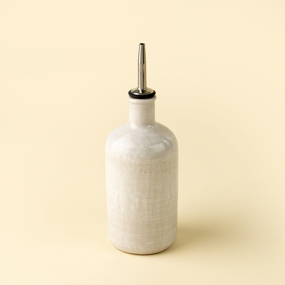 Rustic White Stoneware Cruets