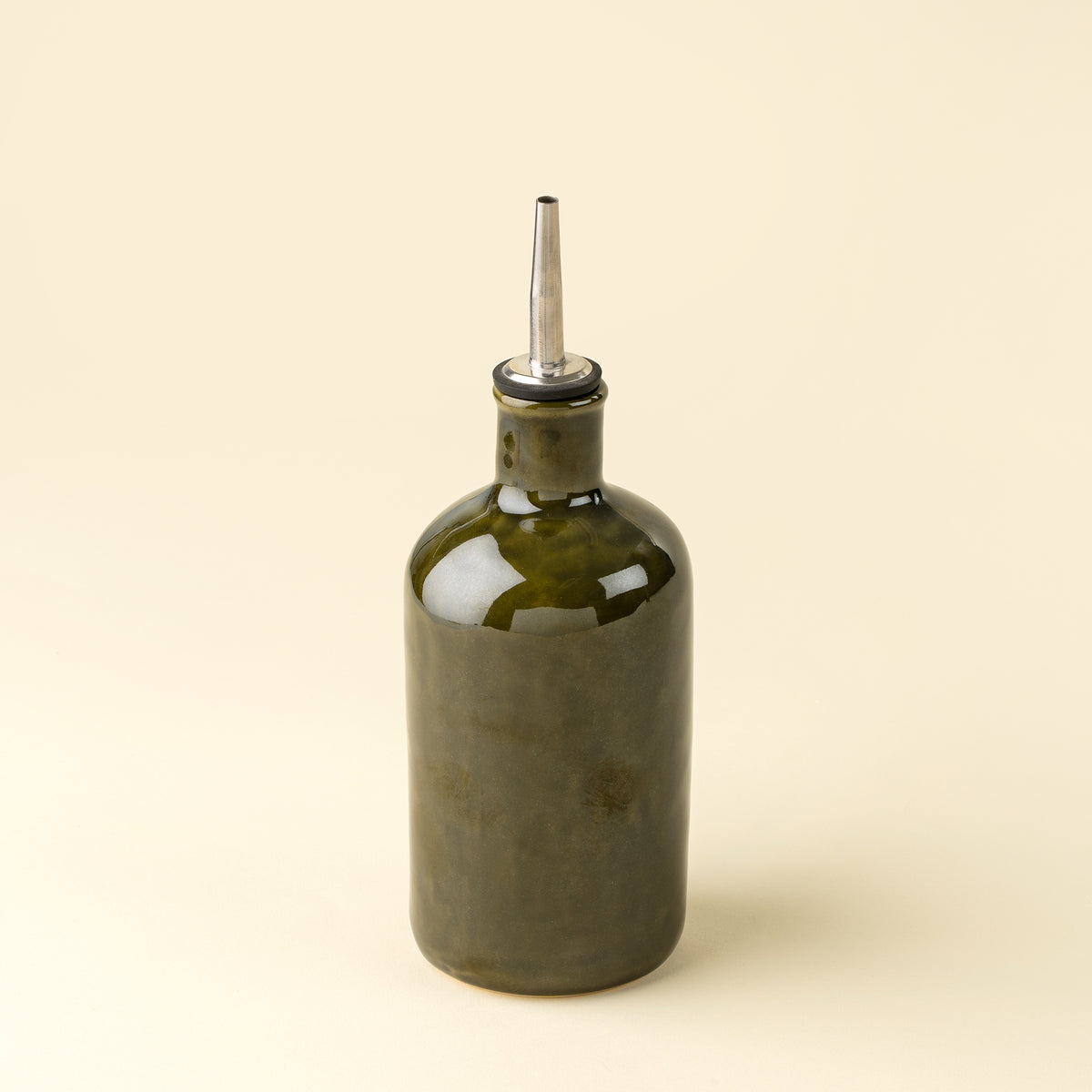 Deep Green Stoneware Cruets