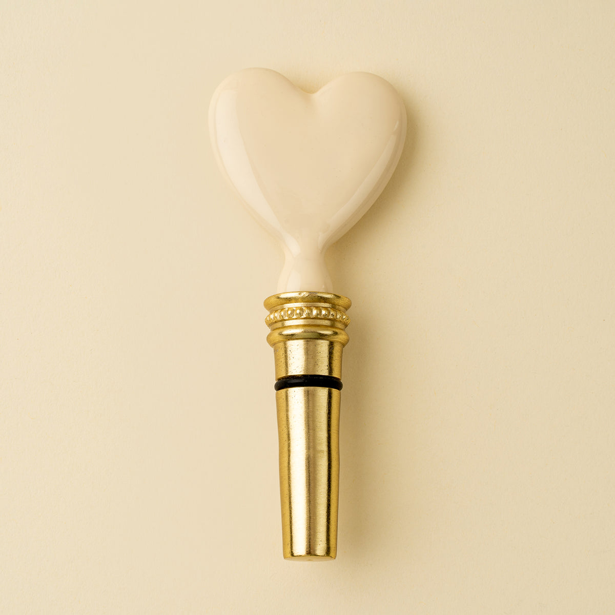 Enameled Heart Bottle Stopper