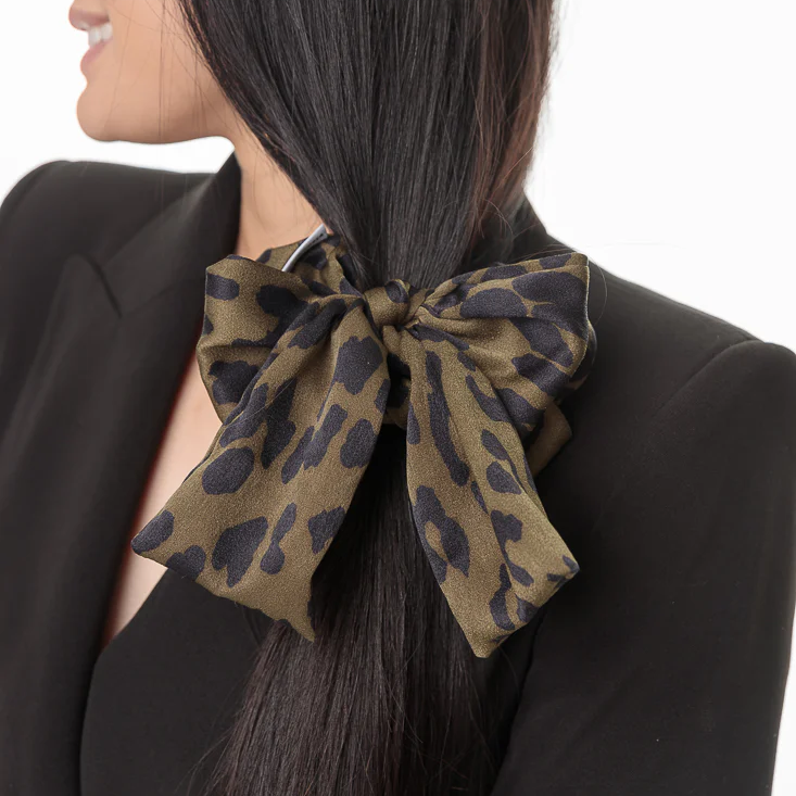 Animal Motif Bow Scrunchie