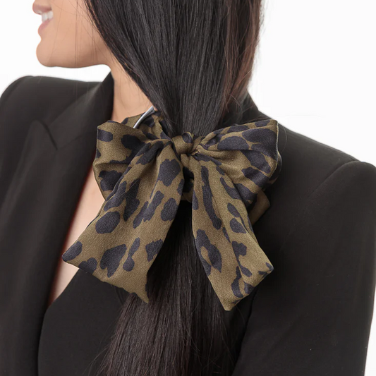 Animal Motif Bow Scrunchie