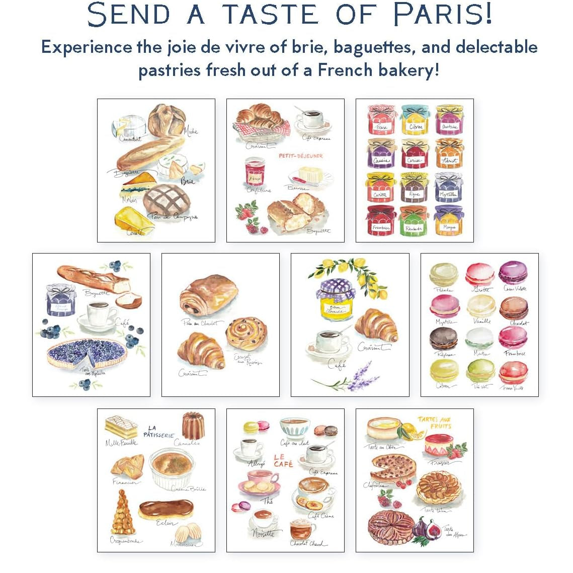 Brie and Baguette Notecards