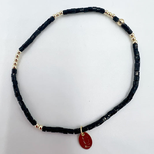 Crystal Layering Bracelet - Black and Gold