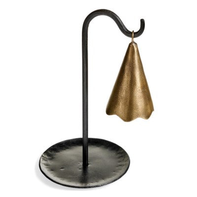 Antique Brass Bell on Stand