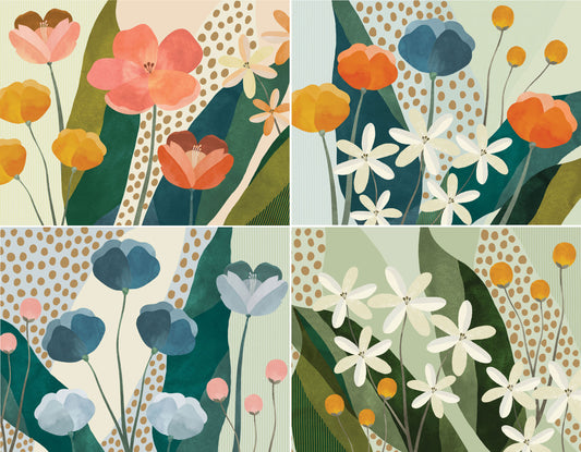 Premium Floral Note Card Set