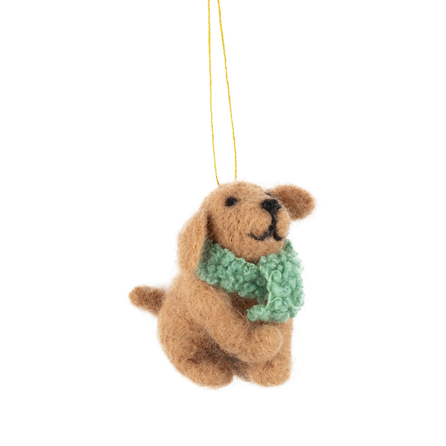 Felt Dog Ornament with Scarf